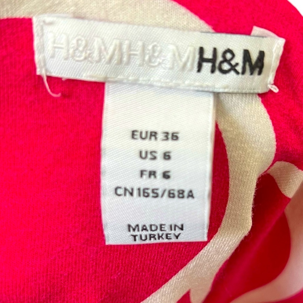 🌸Clearance🌸Super Cute H&M Pink and White Circles/Rings Skirt Size 6 - Picture 4 of 6